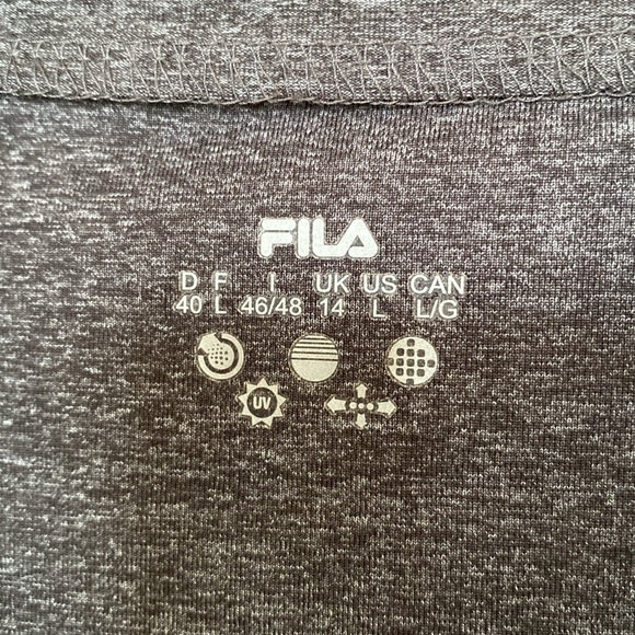 Dark Grey Variegated FILA Fitted Sports Jacket Size Large - Picture 2 of 11